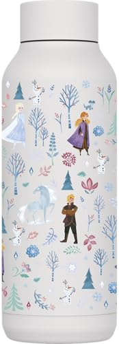 QUOKKA SOLID X DISNEY | BOTELLA TÉRMICA DE ACERO INOXIDABLE DOBLE PARED | FROZEN FOREST