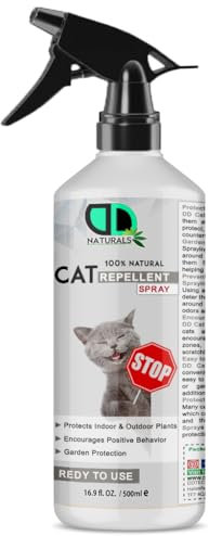 DD Teck 100% Natural Cat Repellent Spray, Safe & Effective -Prevents Scratching & Damage, Garden Protection,Encourages Positive Behavior,Easy to Use (500ml Spray)