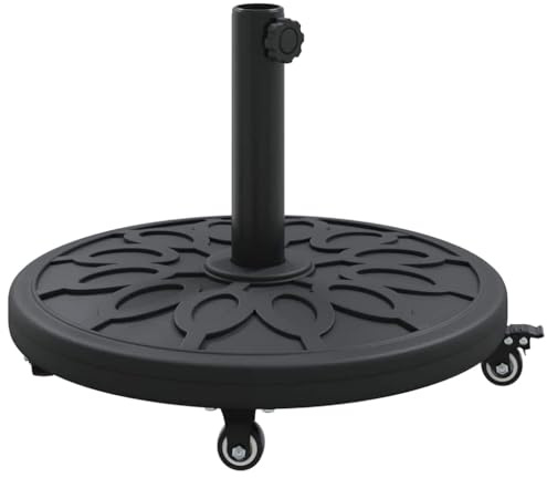 vidaXL Base para Parasol Ruedas para Postes de Ø38-48 mm 13 kg Redonda