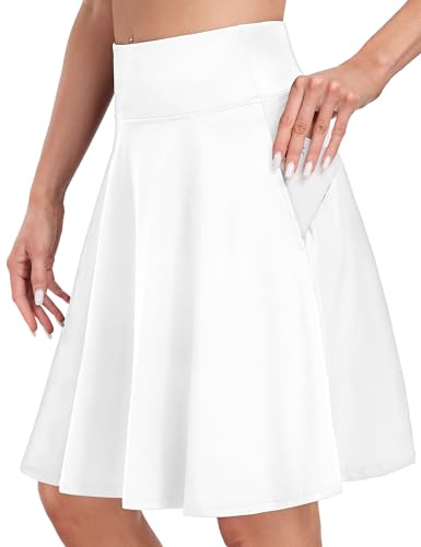 Desol 50,8 cm – Jupe de tennis et de golf pour femme – Longueur genou – Jupe de golf avec short et poches – Jupe-short taille haute athlétique décontractée pour entraînement