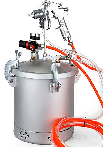 Czyurachel Réservoir de peinture 33 x 53 cm 10 l - Pistolet à peinture 80 psi - Réservoir de peinture - Réservoir de peinture - Spray de peinture - Argenté