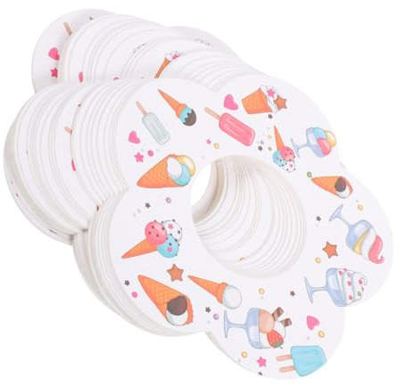 BESTYASH 100piezas Recogedor De Paletas Antigoteo Porta Papel para Helado Decoración Portátil para