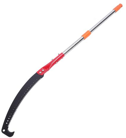 Segas a Palo Manuale, 142,1in in Acciaio Inossidabile Altezza Estendibile Ad Affidabile Pota Potatura del Ramo di Potatura per Palme e Arbusti Potabili