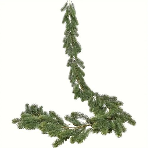 Vayliro 1 Stück Weihnachtsgirlanden 180cm Künstliche Tannengirlande Unechte Tannenzweiggirlande für Weihnachten Indoor Outdoor Künstliche Tannenbaum Girlande Deko Weihnachtsdekoration,Grün