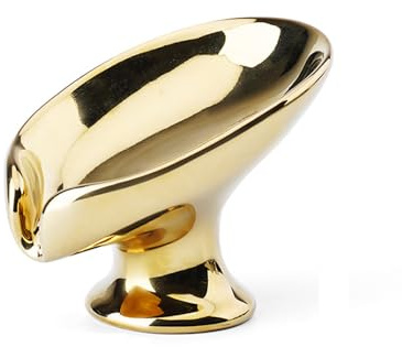 Self Draining Soap Holder,Leaf Shape Soap Dish,Ceramic Soap Tray,Bathroom Storage Holder,Elegant Soap Rack(Gold)