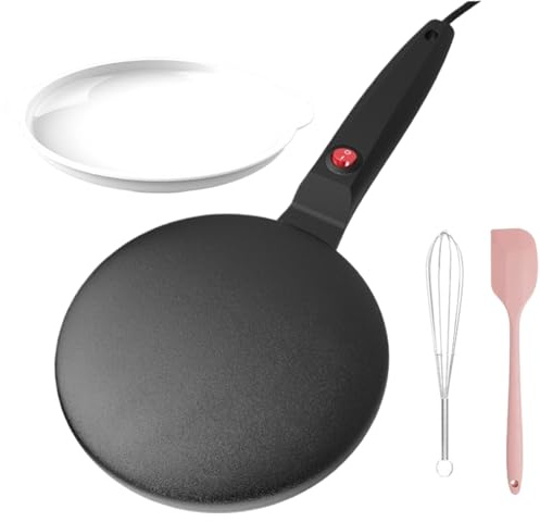 Macchina Per Pancake Portatile - Crepe Elettrica Da 7,8 Pollici, Macchina Per Crêpe Automatica, Machina Per Cucinare Antiaderente | Dispositivo Elettrico Per Pancake Con Controllo Della Temperatura,