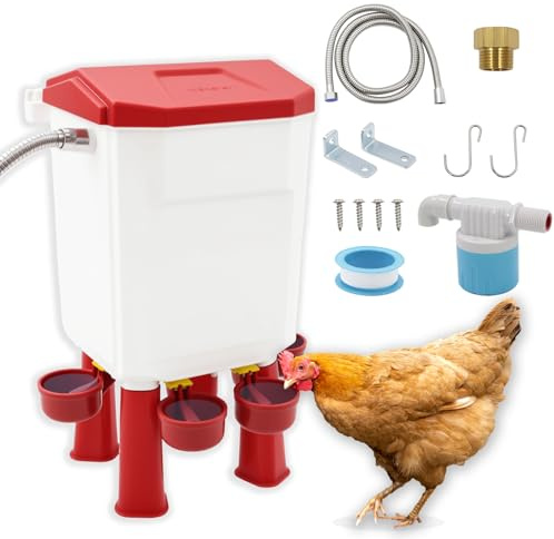 7L Automatiktränke für Geflügel – freistehend oder hängend, mit Zubehör | Freistehend oder hängend – flexibel einsetzbar – Ideal für Stall und Auslauf – passt sich Ihrem Platzangebot an.