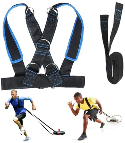 Comebachome Arnés de trineo Cinturón de dominadas reforzado y ajustable para entrenamiento de resistencia, mejora de piernas, pantorrilla, espalda, pecho, hombros, decoración del hogar