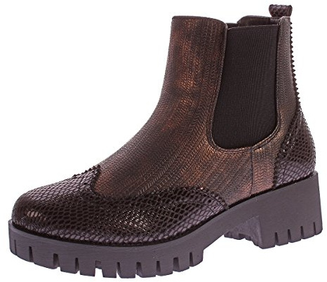 Damer stövlar block klack metallic look boots knölar skor reptil optik gummistövlar gummikjol dam storlek 36-41, - svart - 39 EU