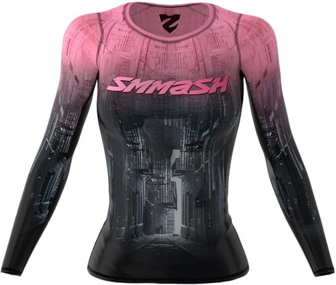 SMMASH Camicia Funzionale Camicia da Donna A Compressione Camicia Sportiva A Manica Lunga Traspirante con Tecnologia Seconda Pelle Fitness Top Outdoor