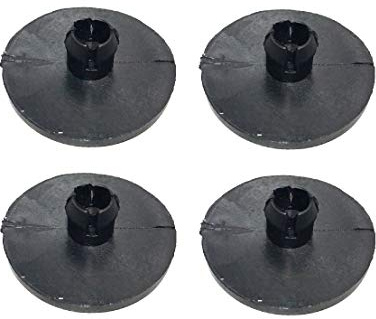 4 Pcs 1 3/4 Inch Leaf Spring End Tip Wear Pad Anti Squeak Insert Silencer Plastic Block Round Black
