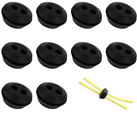 10 PCS Fuel Grommet Rubber Strimmer Petrol Tank Grommet Universal Petrol Fuel Pipe Grommet Tube Seal Kit for Brush Cutter Trimmer Lawn Mower Shears Prune