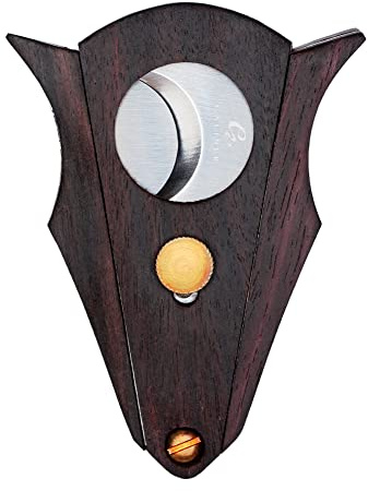 Galiner Zebra Wood Cut & Lock System Stainless Steel Cigar Cutter Guillotine Double Cut Blade Sharp Scissorss with Gift Box