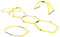 MSPORTS Koordinationsleiter Premium Multifunktional, 6X Hexagon-Elemente als Agility-Leiter u. Hürden kombinierbar Trainingsleiter Fußball Koordinationstraining Leiter