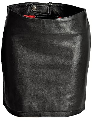 Be Noble Gonna in vera pelle come minigonna in nero, Nero , M