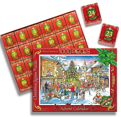 Advent Calendar 2025 Women, Jigsaw Puzzles Advent Calendar 2025 Adults Toys for Women Men 1000 Piece Jigsaw Puzzle Birthday Gifts for Her Thank You Gifts Friendship Gifts