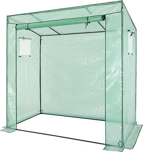 PROREGAL Gewächshaus PIVY mit Belüftungsfenster | Ideal geeignet für den Garten | HxBxT 173/150x200x80cm | Grün | Treibhaus, Tomatenhaus, Pflanzenhaus, Garten, Foliengewächshaus
