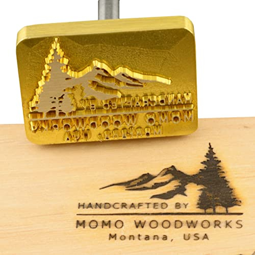 Anpassad logotyp trämärke järn värmestämpel för träarbetare och hantverkare handgjord av design (6,3 x 6,3 cm)