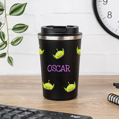 Wanapix | Mug Isotherme Personnalisé 350 ml | Personnalisable Avec Nom | Tasse à Café | Tasse Thermos Double Couche | Acier Inoxydable | Sans BPA | Alien ohh