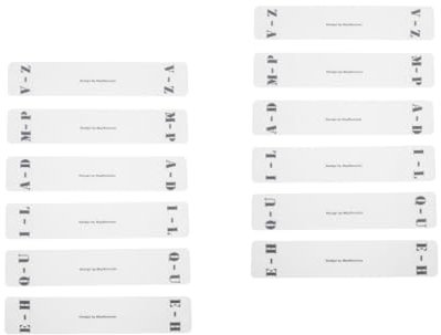 STOBOK 12 Stk Sortierkarte Aufzeichnen Wiederholungen Alphabetischer Datensatzteiler Cd Disk Trennkarte Trennwand Für Schallplatten Album-organizer-teiler Acryl Weiß Buchstabe Manager