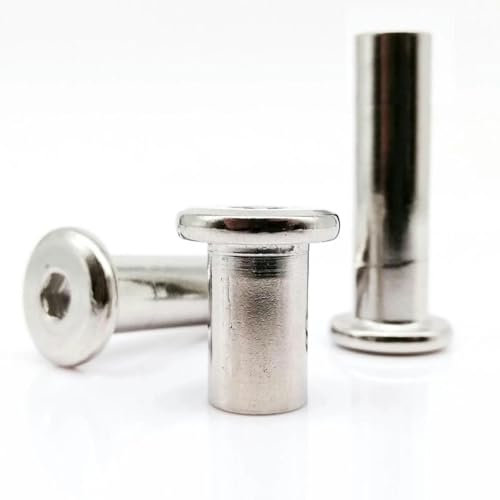 M3 M4 M5 M6 M8 M10 Länge 5-120 mm 304 Edelstahl Sechskant-Innensechskant-Möbelnietverbinder Einsatz Verbindungshülsenmutter-115 mm Länge-M3 10 Stück