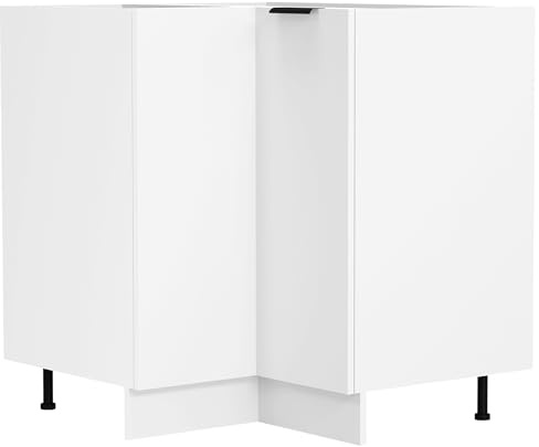 VCM Küchenmöbel Unterschrank 76x76x82 cm 1 Tür 2 Fächer Holzwerkstoff | Stauraumlösung für Konserven und Kochutensilien im Alltag - in der Küche - für Mieter und Eigentümer - langlebig verarbeitet