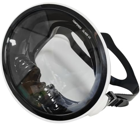 Dykglasögon vuxna, helansikte dykglasögon, dykmask för män och kvinnor, justerbar silikonband snorklingsmask, anti-läckage, simmask, stort synfält simglasögon under vatten dykning