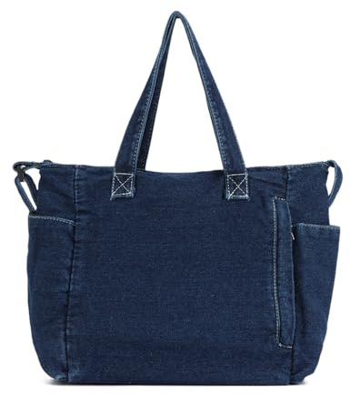 SUKUTU Bolsa de Tela Vaquera de Gran Capacidad Bolsa de Hombro de Lona Bolsas de Viaje
