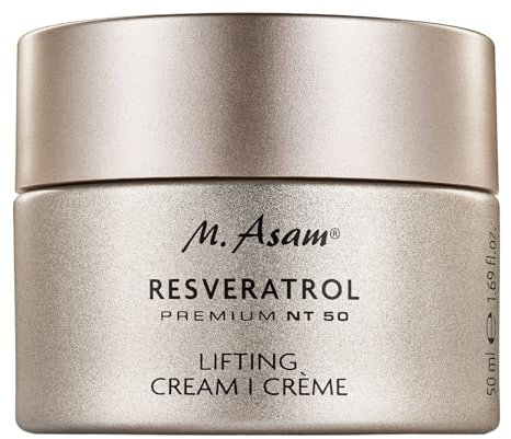 M. Asam Resveratrol Premium NT50 Lifting Creme (50ml) – Anti Aging Creme mit Resveratrol für glatte & sichtbar geliftete Haut – Hyaluron Creme, Gesichtspflege für jeden Hauttyp