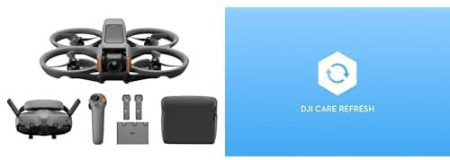 DJI Bundle Fly More Avata 2+ Card DJI Care Refresh 1-Year Plan, Drone FPV avec Caméra 4K, Acrobaties en Une Touche, Protection d’hélice intégrée, Drone Caméra avec Goggles 3 et RC Motion 3