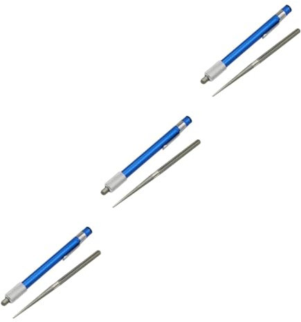 SHOWERORO 3 Stk Stift schärfen Diamantschärfer Schleifstein-Kit Wetzstahl Stift Honstahl jagdmesser jagtmesser keramikmesser knife sharpener stone tragbares Schärfen Anspitzer Blue