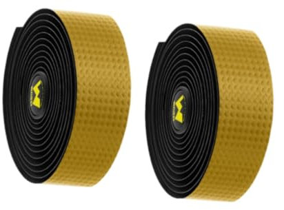 Perfeclan 2 Stück Fahrrad-Lenkerbänder, Fahrrad-Lenkerband, klebriges, weiches Fahrrad-Griffband, Fahrrad-Lenkerband für Rennräder, Schwarzes Gold
