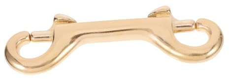 SHINEOFI Messing Karabinerverschluss Doppelseitig 90mm Goldfarbener Taschenkarabinerverschluss mit Extra Sicherem Schnapphaken Geeignet für Taschenriemen Lederbänder und Bastelarbeiten