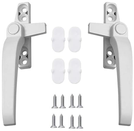 Jatipy 2-Pack Lockable Window Handles for Windows – Double Glazing Crank Handles, Secure & Easy Installation