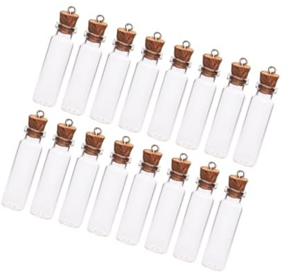 Alipis 50stücke Mini-glasflaschen Mit Korken Transparent Kleine Glasfläschchen Zum Selbermachen Als Wunschflasche Für Hochzeitsgrüße Partygeschenke Dekoration Anhänger Für Halsketten
