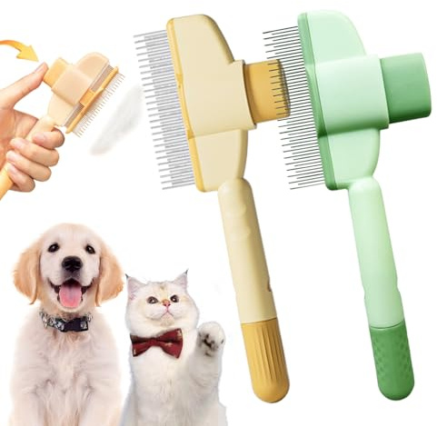 Brosse Activ Pet - Brosse Attrape'poils, Anti Poils Pour Chats Brosse Pour Chien, élimine Jusqu’à 95% Des Poils Morts, Toilettage Doux Et Efficace Pour Tous Types De Pelage (2 Couleur)