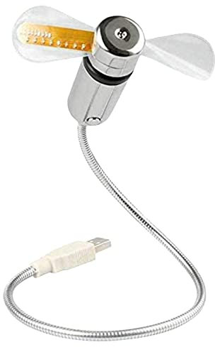 Ventilateur de cuisine avec fonction horloge USB à température réelle (argent, taille unique)