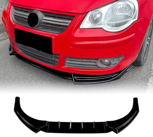 Frontstoßstange Spoiler Lippe Splitter Kit für VW Polo MK4 9N 2005-2008 2006 Schwarz