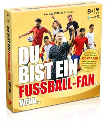 Das große Fußball Weltstars Quizspiel für 2-8 Spieler - 500 Fragen & Antworten zur Bundesliga + Weltfußball - Alter ab 8 Jahren - Deutsch - Quiz - Quizstars - Brettspiel - Du bist ein Fußball-Fan wenn