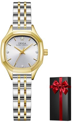 CIVO Damklocka Analog Liten Rostfritt Stål Armbandsur Kvinnor Kvarts Vattentät Elegant, Silver A2, Standard, armband