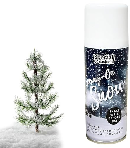 Pluto Packaging Artificial 200ml Decorative Christmas Festive Snow Spray | For Trees & Windows