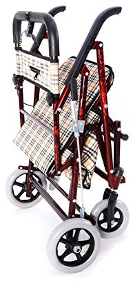 Andador con ruedas de 4 ruedas plegable con asas y bolsa de almacenamiento. Ayuda for caminar. Andador con ruedas.