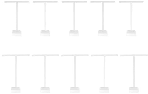 QUARKZMAN Supporti Per Orecchini, 10 Pezzi Porta Orecchini A T Organizzatore Orecchini Supporto Per Orecchini Per Collane Bracciali Accessorio Fotografico, Bianco