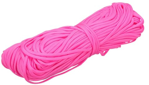 Kvartsman 4 mm paracordrep 61 m 200 fot 7 tråd tung camping rep | Flätad polypropen lätt spännband för marin, inomhus och utomhus, rosa