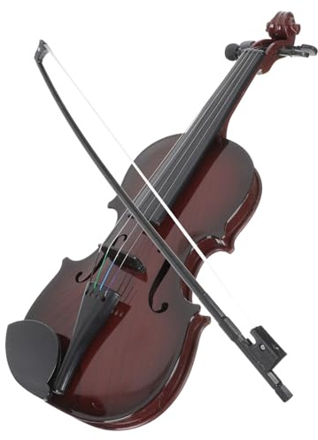 SOPOTUTU Violino Giocattolo in Plastica, Strumento Musicale Educativo Piccolo, Corde Regolabili per Apprendimento e Sviluppo Uditivo, Adatto a Ragazzi e Ragazze, Colore Colore Casuale
