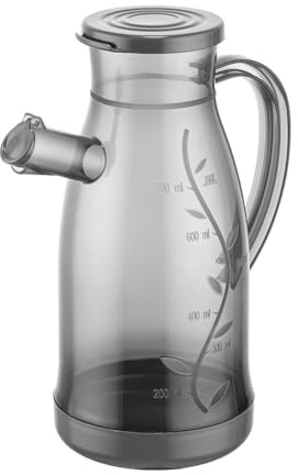 eMKay® PLASTIC COOKING OIL BOTTLE 700ML | MEASURED OIL DISPENSER JUG | DRIP CONTROL POUR SPOUT | LIGHTWEIGHT KITCHEN OIL CONTAINER | COOKING & SALAD DRESSING BOTTLE