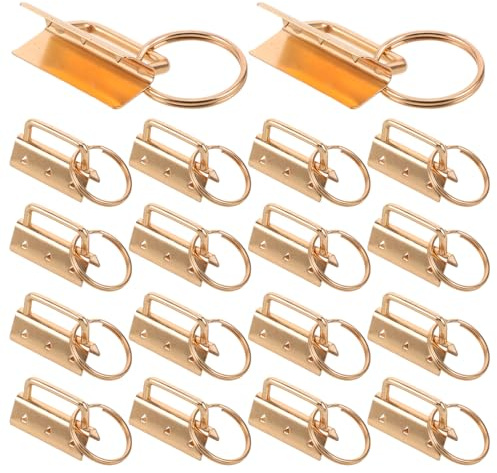 CLISPEED Clip Cierre Bolso de 32 MM Dorado Claro, Juego de 30 Piezas, Accesorios para Fabricación de Llaveros y Cadena Llavero