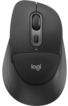 Logitech Signature Comfort Plus M850 L trådlös mus, Bluetooth-mus med handflatsstöd, tysta klick, 24 månaders batteritid, anpassningsbara knappar, för Windows, Mac och iPad - Svart