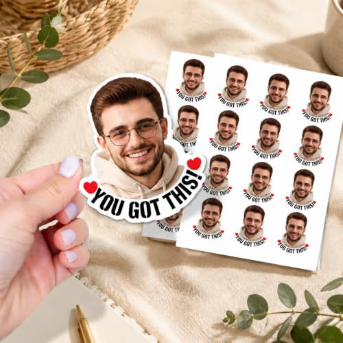 Custom Face Stickers Personalized Photo Vinyl Decals Waterproof Sticker | Custom Face Stickers, Personalized Photo Stickers, Waterproof Stickers, Face Decals, Laptop Sticker, Bottle Sticker