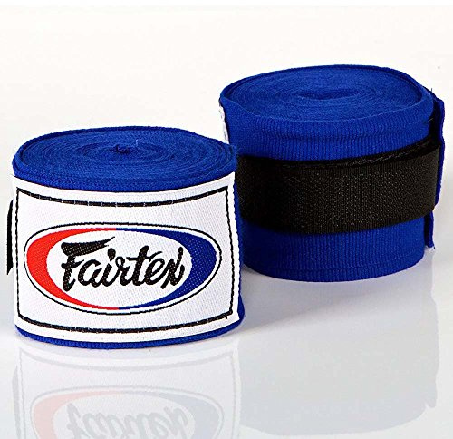 Fairtex Bandagen, halb-elastisch, 4.5 m, blau, Hand Wraps, MMA, Muay Thai